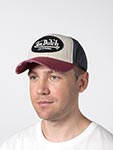 Бейсболка VON DUTCH арт. VD/0/CAS1/JACKBWR2 (кремовый / бордовый)